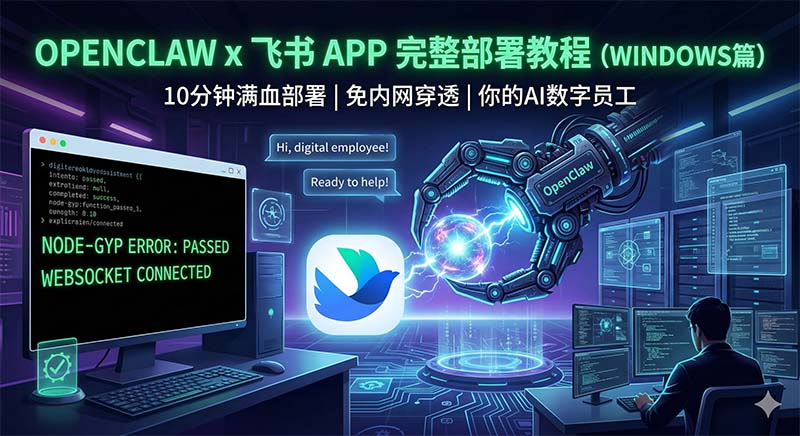 Openclaw本地部署+飞书APP的完整搭建教程（Windows篇）